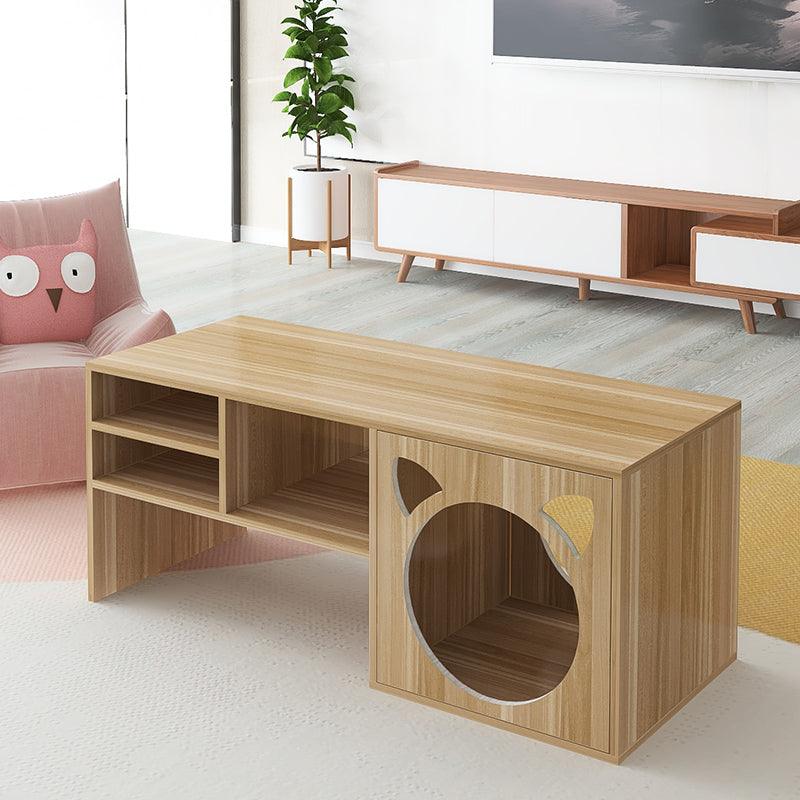 Marioni Coffee Table With Pet House, Wood