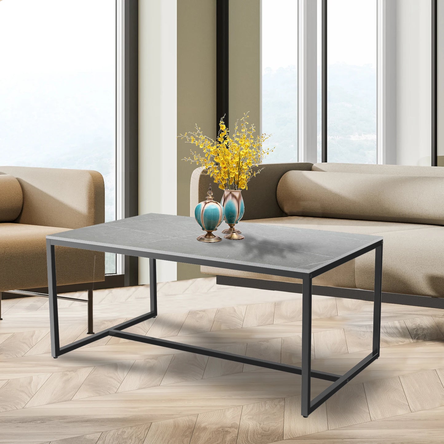 Italian Style Sintered Stone Coffee Table – Modern Rectangle