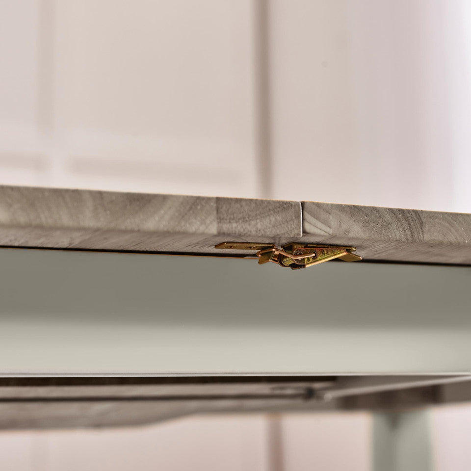 Salcombe Extending Light Grey Wooden Table & 2 Tenby Benches