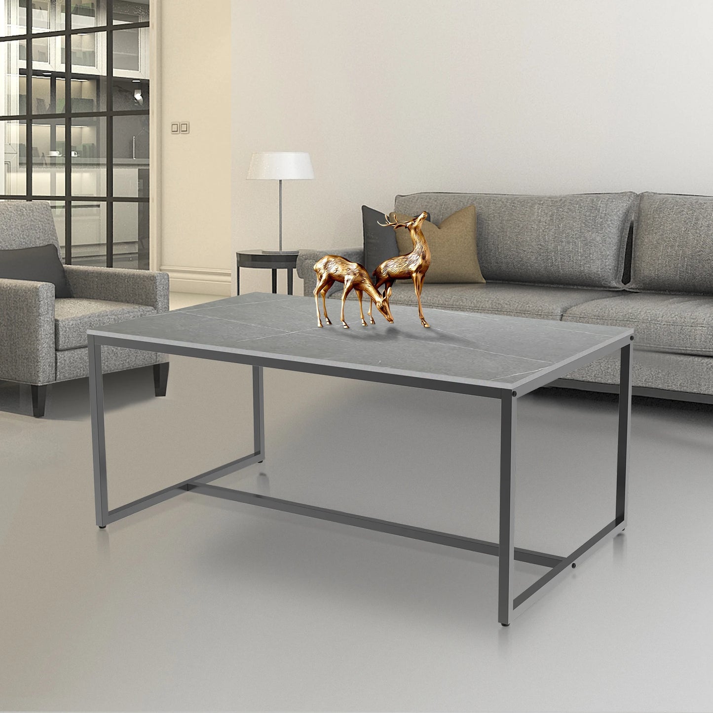 Italian Style Sintered Stone Coffee Table – Modern Rectangle