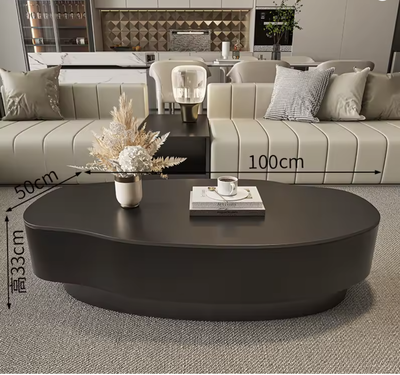 Modern Minimalist Luxury Coffee Table – Clear Italian Design in Sweet Wood | Unique Aesthetic Couchtisch Furniture