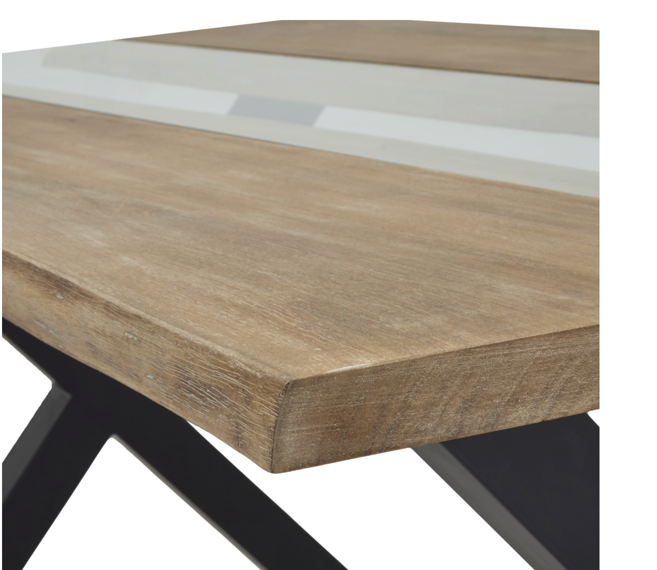 Live Edge Collection Light Acacia River Dining Table