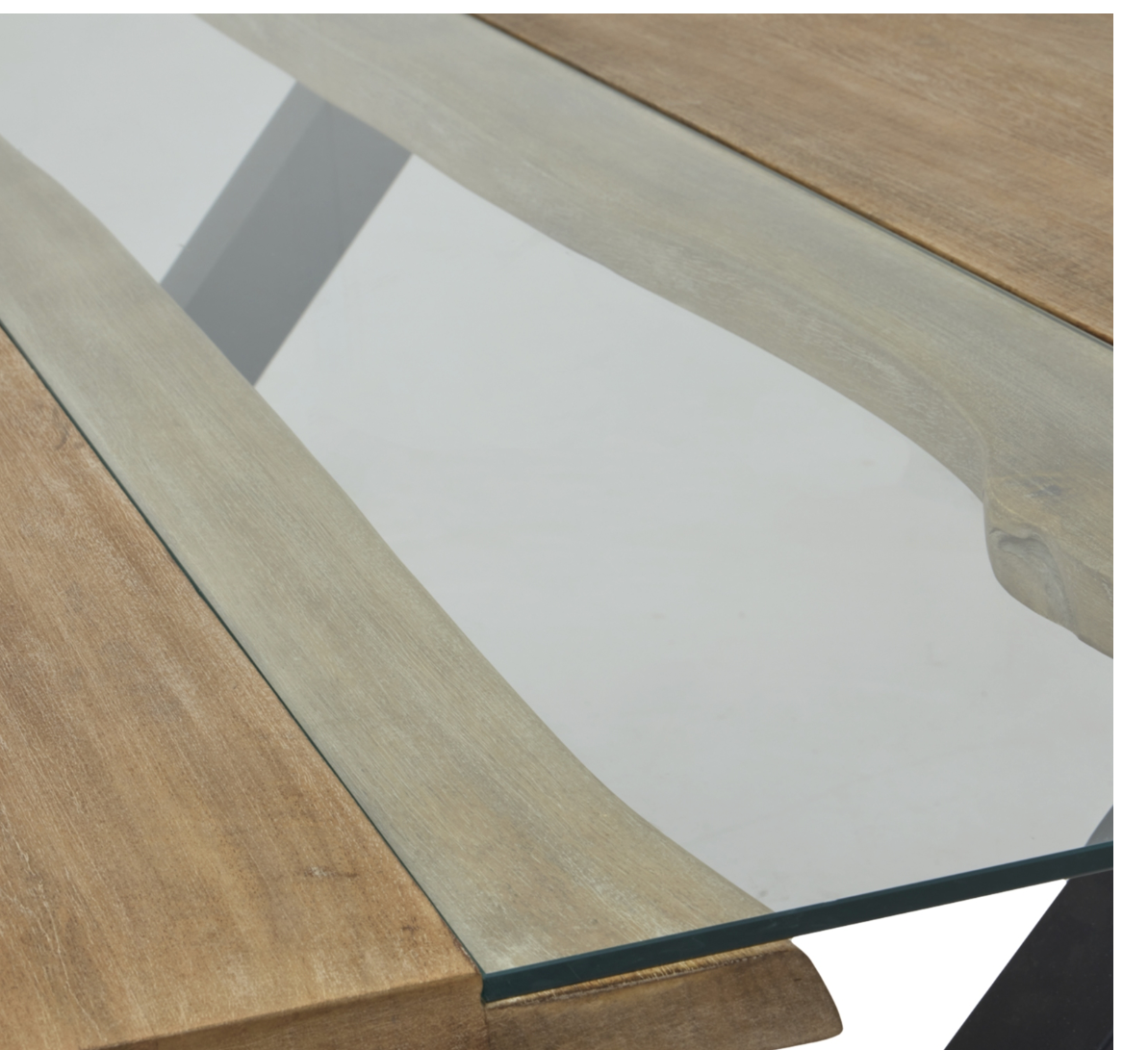 Live Edge Collection Light Acacia River Dining Table