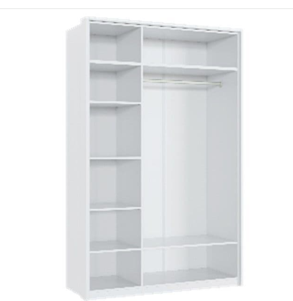 Rado 3 Door White High Gloss Mirrored Wardrobe
