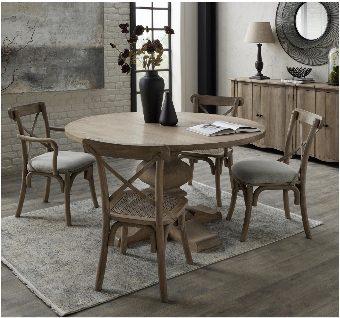 Copgrove Collection Round Pedestal Dining Table