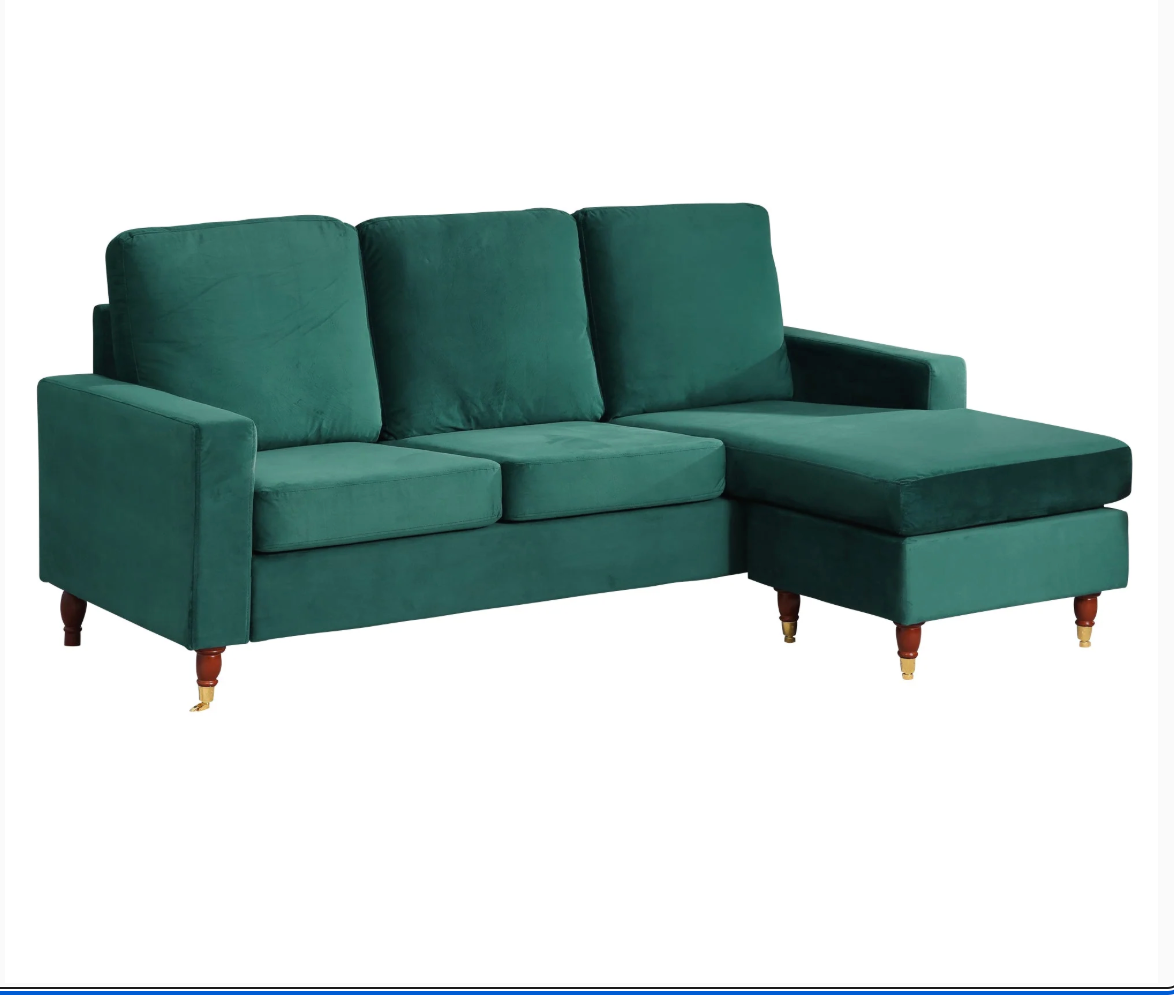 VersaComfort Velvet Corner Sofa