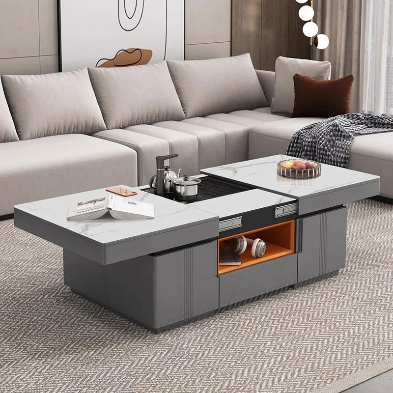 Italian Elevator Coffee Table – Extendable European Luxury with Storage | Nordic Designer Muebles de Sala