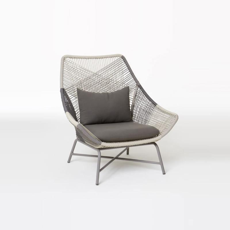 Carmean Rattan Chair and Footstool, Outdoor