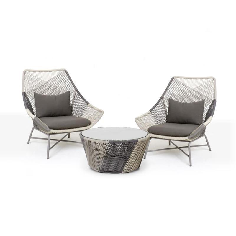 Carmean Rattan Chair and Footstool, Outdoor