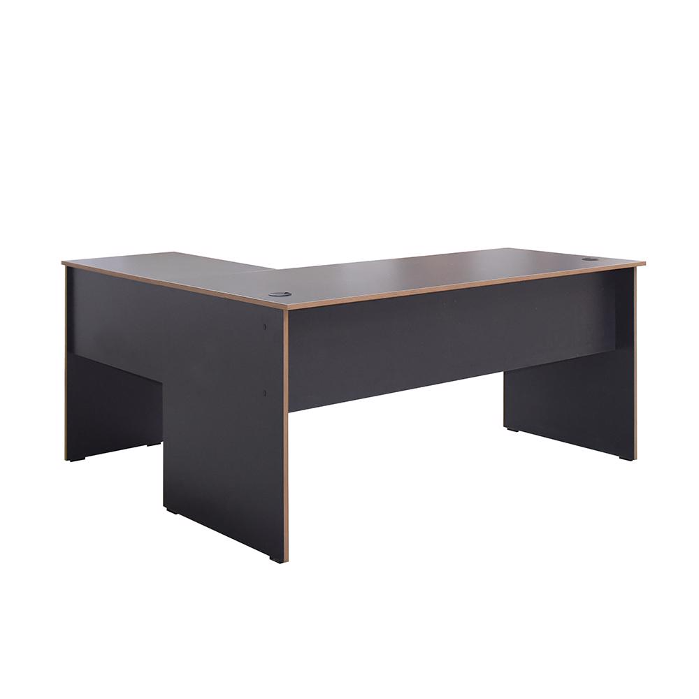 Adore Rio Anthracite Grey Corner Desk with Oak Trim – Large Reversible Office Desk