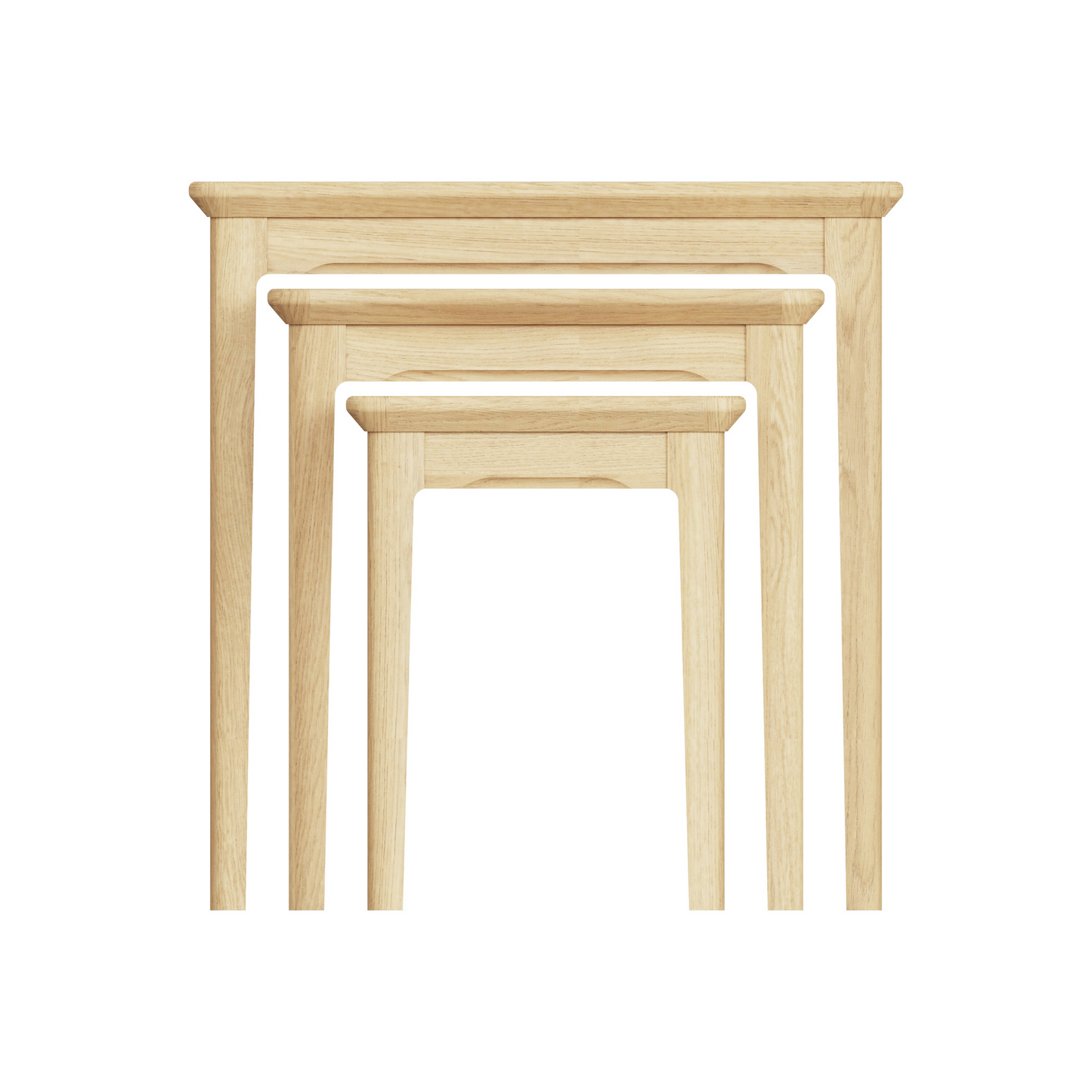 Hudson Ash Nest of 3 Tables – Natural Lacquer Finish