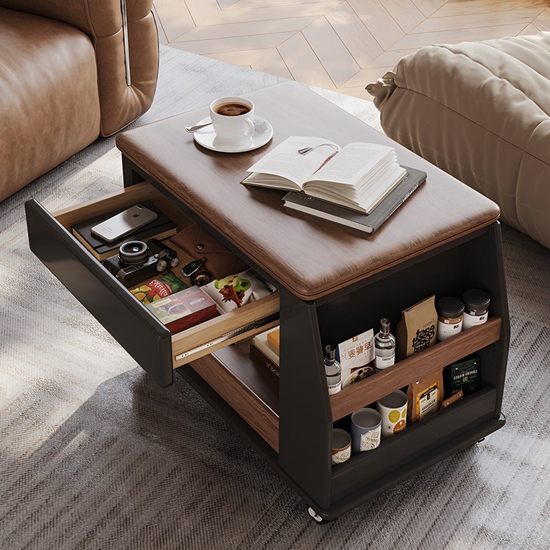 Ariana Lift Up Table, Foldable Coffee Table With Storage & Casters