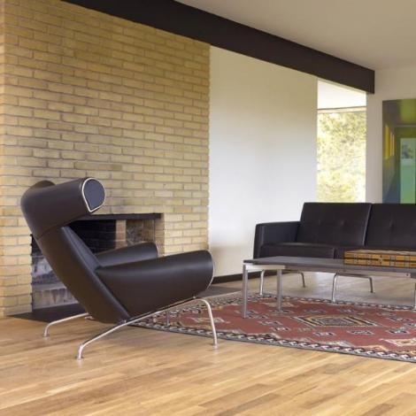 Wegner Ox Chair By Hans Wegner, Real Leather Armchair