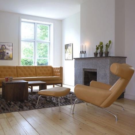 Wegner Ox Chair By Hans Wegner, Real Leather Armchair