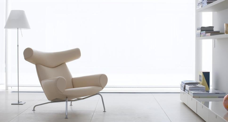 Wegner Ox Chair By Hans Wegner, Real Leather Armchair