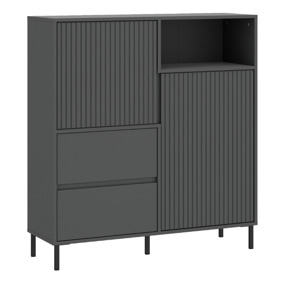 Avenale Sideboard 2 Door 2 Drawer in Anthracite