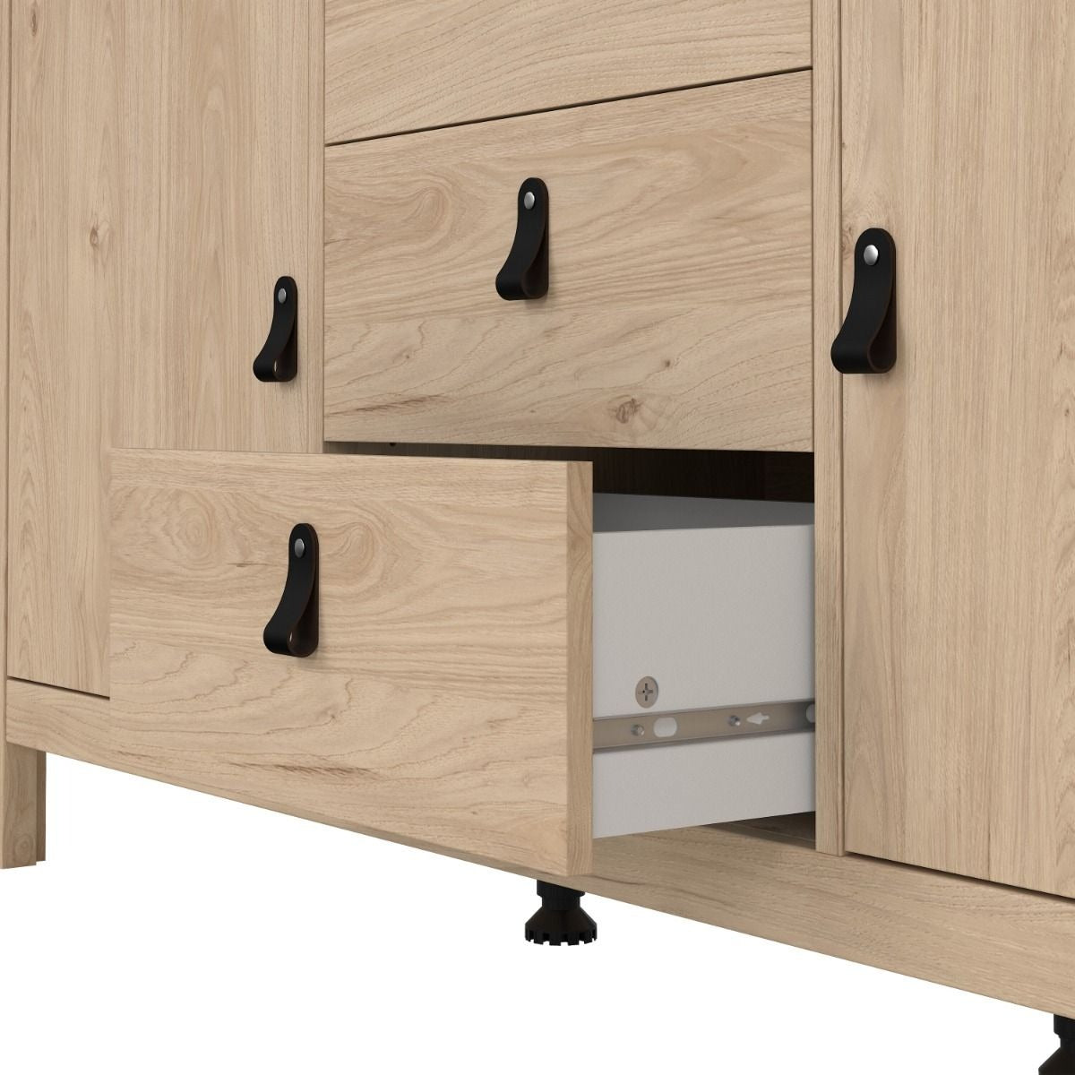 Barcelona Sideboard 2 Doors 3 Drawers in Jackson Hickory Oak