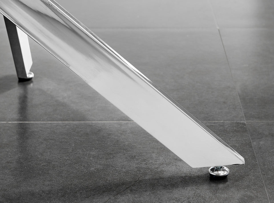 Novara Round Glass and Gold Metal 6 Seater Dining Table