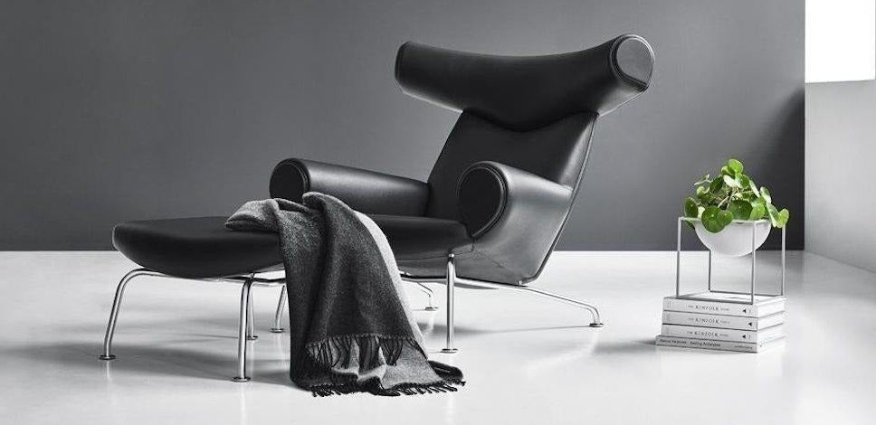 Wegner Ox Chair By Hans Wegner, Real Leather Armchair