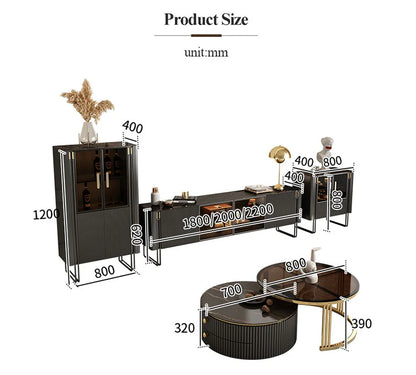 Bblythe Nesting Coffee Table Set, Black