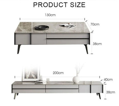 Ohyama Living Room Table Set, Coffee Table, TV Stand