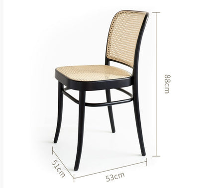 Vanesa Rattan Dining Chair, Oak