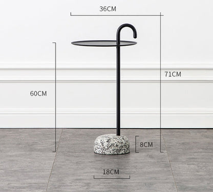 Stone Crutch Side Table, Black