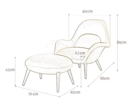 Fredericia Swoon Armchair And Footstool, Velvet, Brown