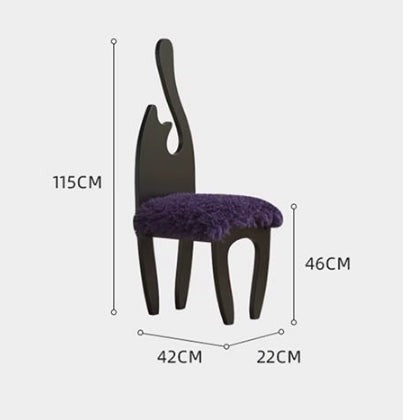 Tiffany Black Cat Dining Chair