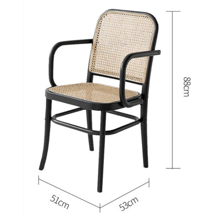 Paris G04 Rattan Dining Chair, Walnut