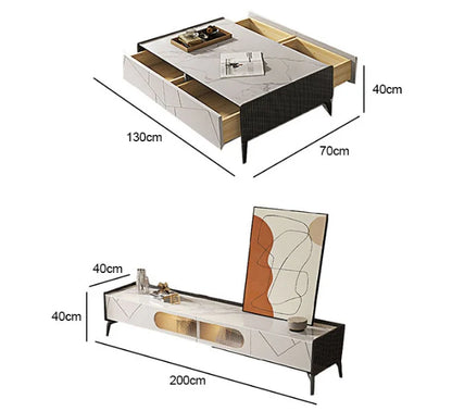 NANA Rectangular Coffee Table With TV Stand