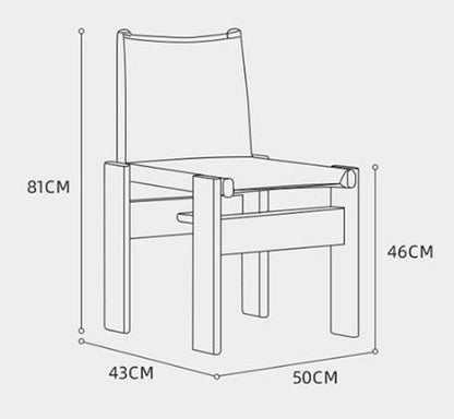 Lynette Dining Chair, PU Leather, Solid Wood