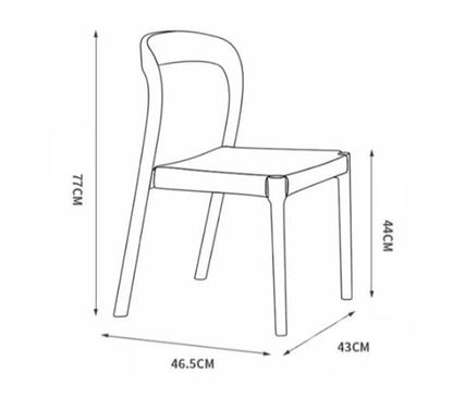 Bonnie Dining Chair, Rattan & Solid Wood