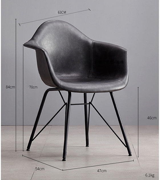 Bobby Dining Chair, Distressed Leather