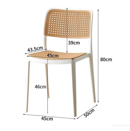 Ann Rattan Style Dining Chair, Plastic