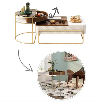Bagnell Lift Up Coffee Table, Walnut, Extendable Coffee Table