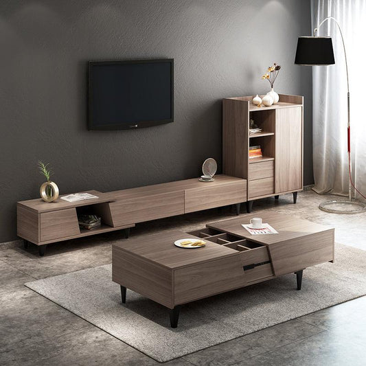 Noric Media Units, Extendable TV Stand, Coffee Table, Side Cabinet