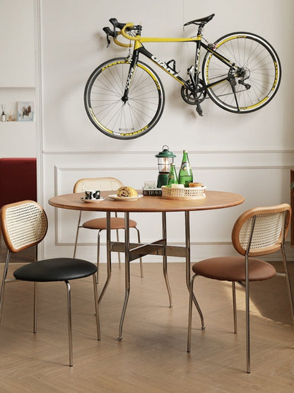 Ozzie Rattan Dining Chair, Round Seat Pad