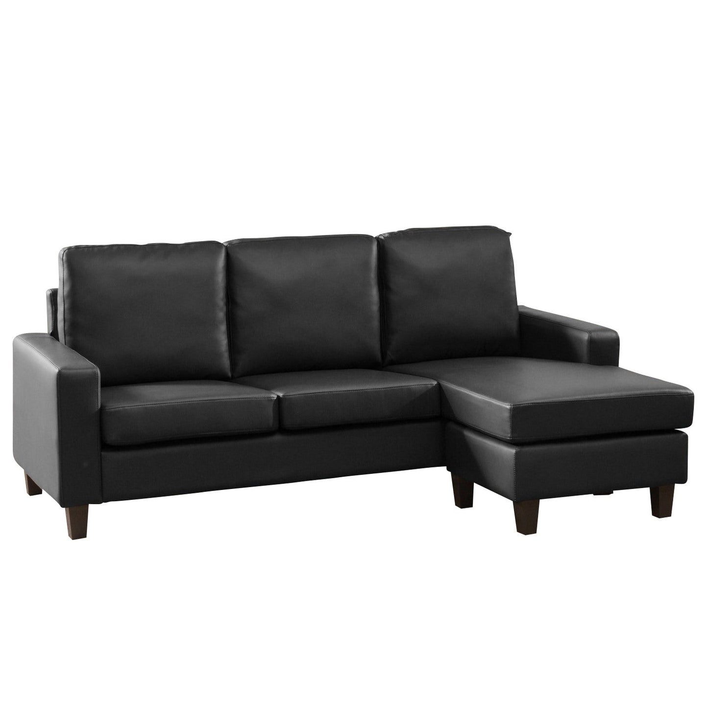 Premium Leather Look Reversible Corner Sofa