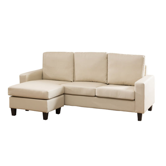 Premium Leather Look Reversible Corner Sofa