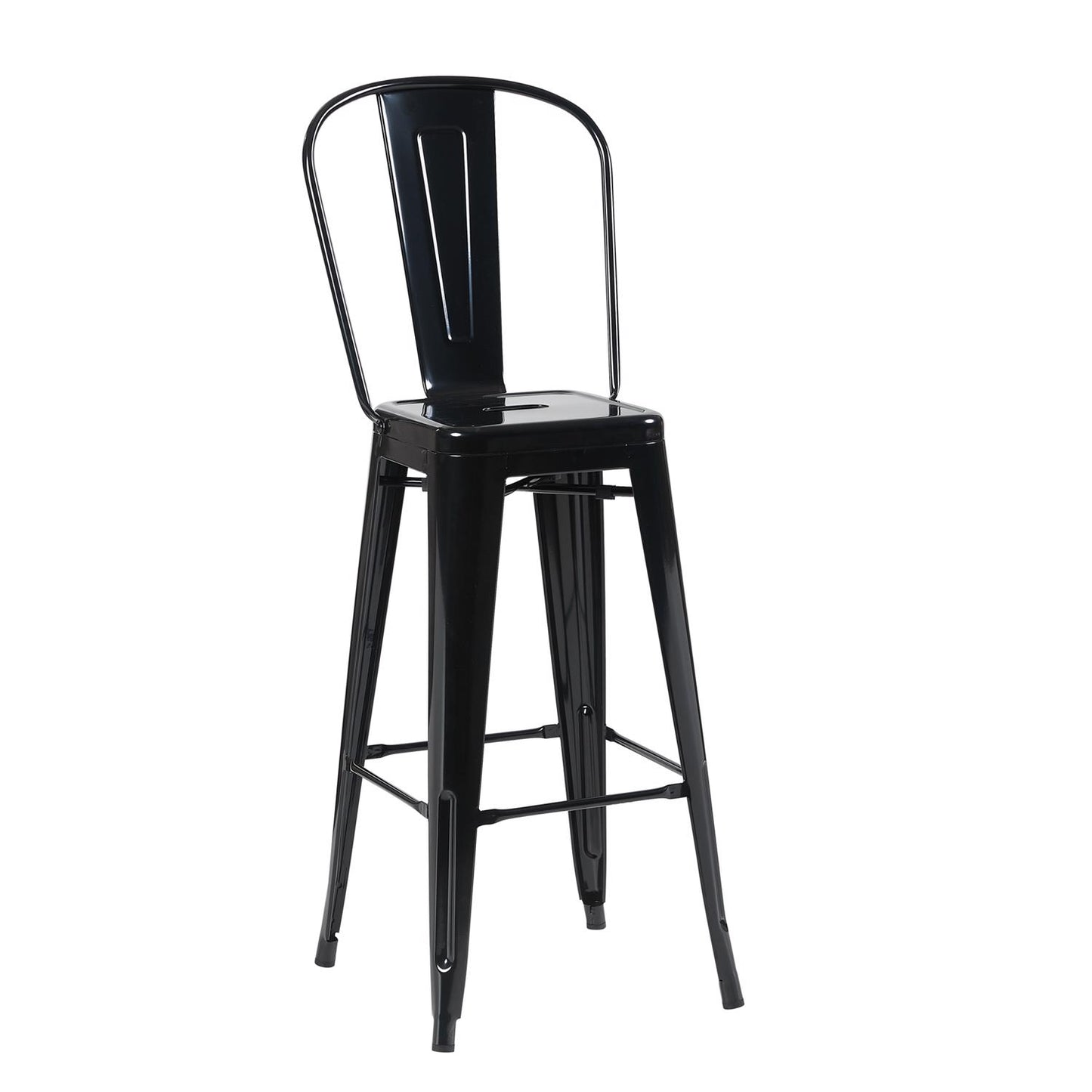 Bistro Pack of 4 30" Black Bar Chairs – Durable & Stylish