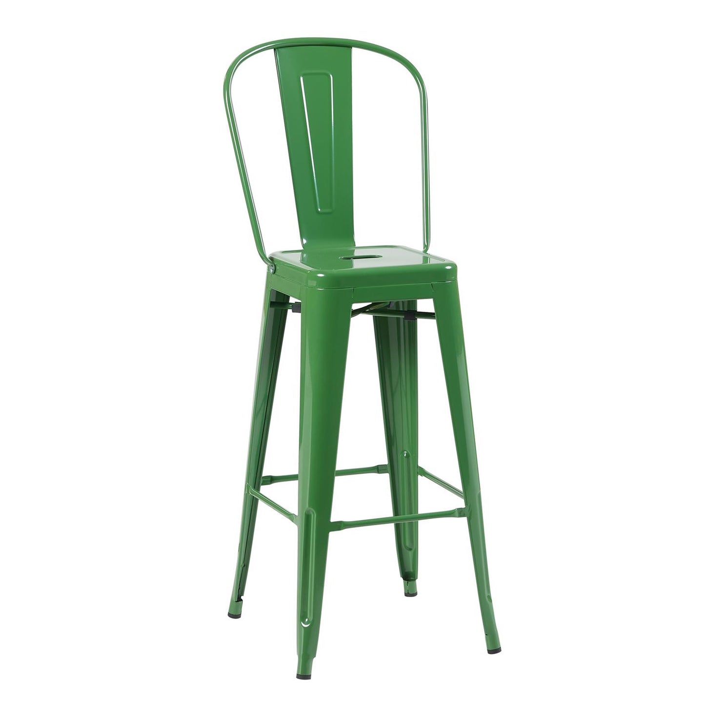Bistro Pack of 4 30" Green Bar Chairs – Durable & Stylish