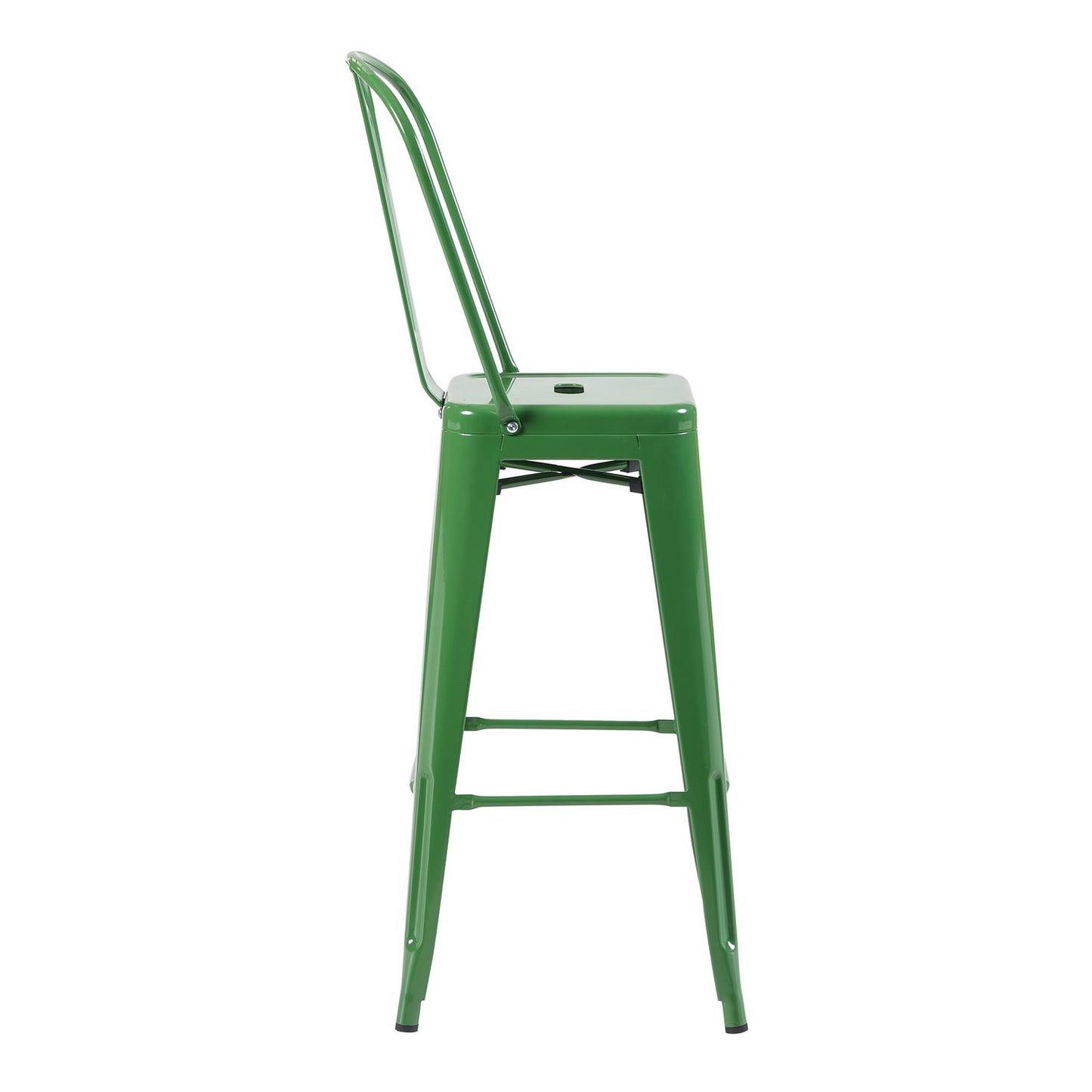 Bistro Pack of 4 30" Green Bar Chairs – Durable & Stylish