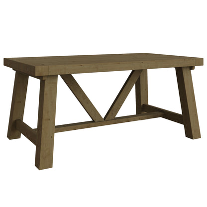 Saltash 1.6m Fixed Top Dining Table – Solid Reclaimed Pine