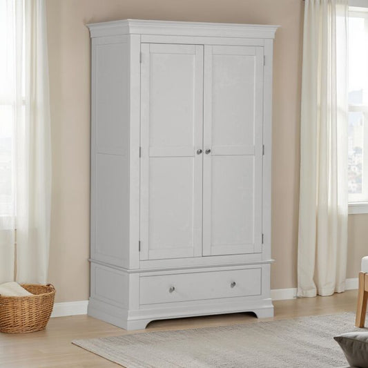Bordeaux 2 Door Wardrobe Pebble Grey Modern Storage Solution