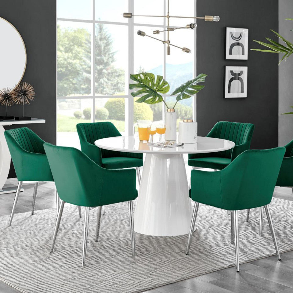 Palma Round Beige Stone Effect 4-6 Seater Dining Table