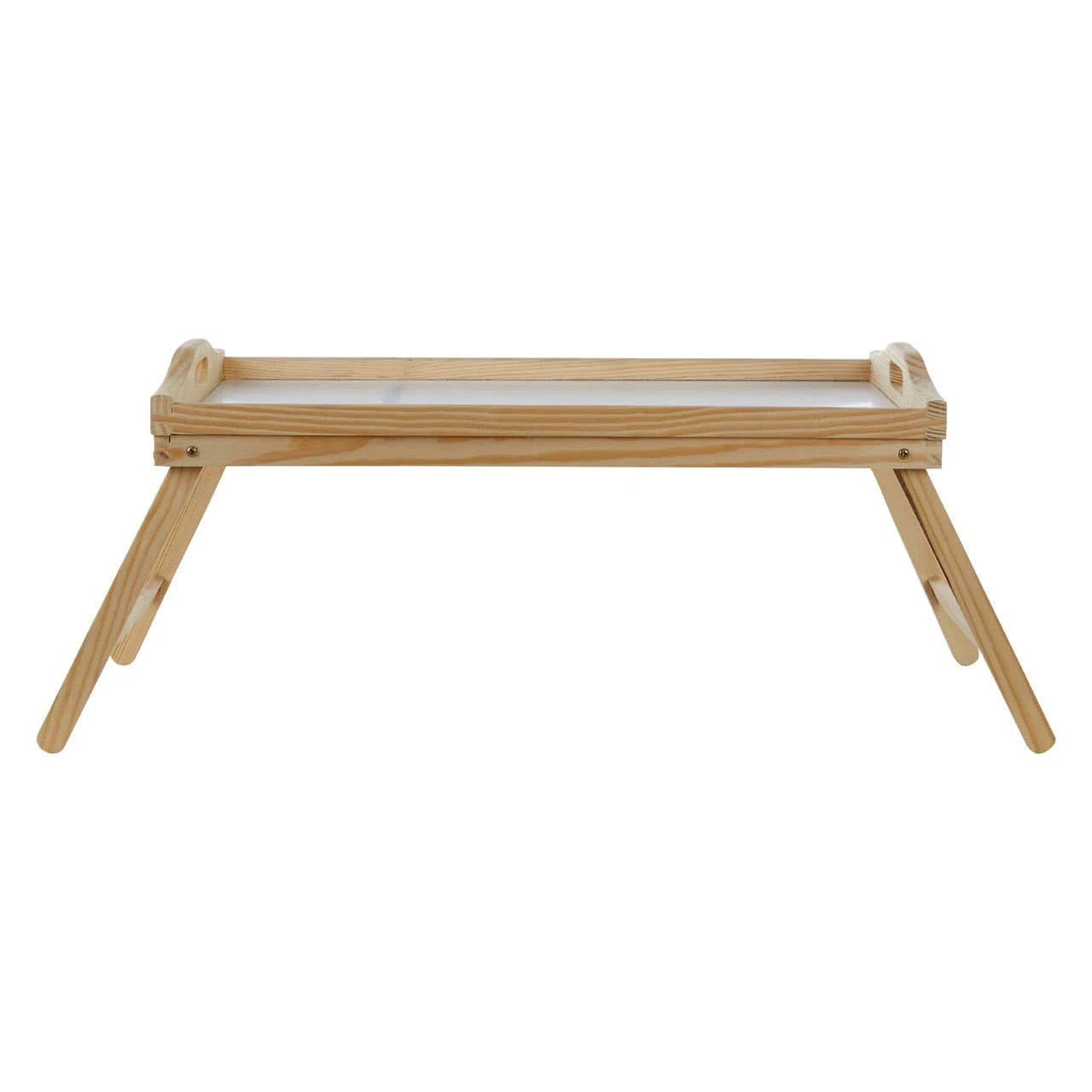 White Top Pinewood Bed Tray with Folding Legs