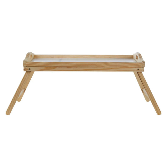 White Top Pinewood Bed Tray with Folding Legs