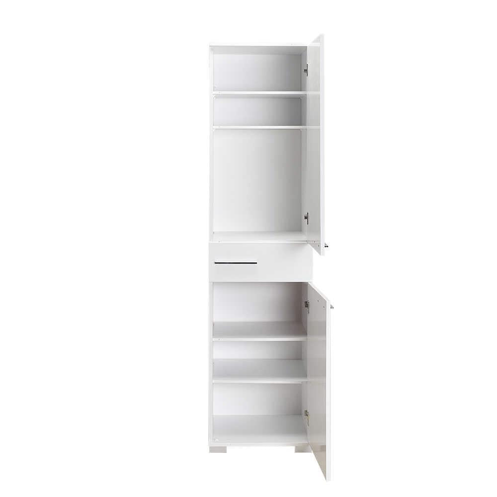 Adore High Gloss White 2 Door Storage Unit with Drawer