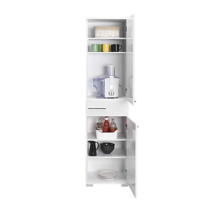 Adore High Gloss White 2 Door Storage Unit with Drawer